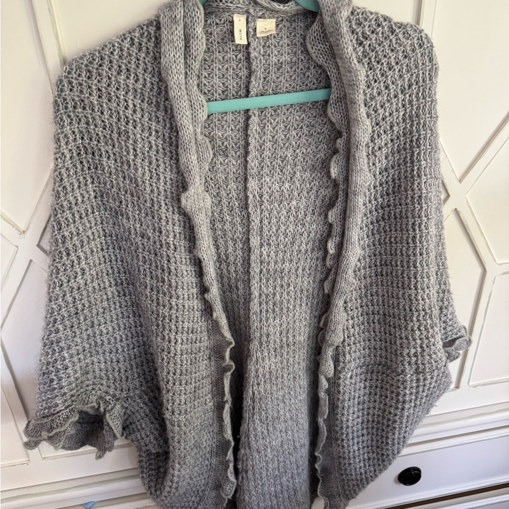 Moth Anthroplogie  Gray Knit Cardigan